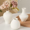 Daittin 3-Piece Mini Ceramic Bud Vases Set - Small White