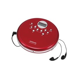 Koizumi SAD-3905/R Portable CD Player with Earphones, FM Radio Reception, Red