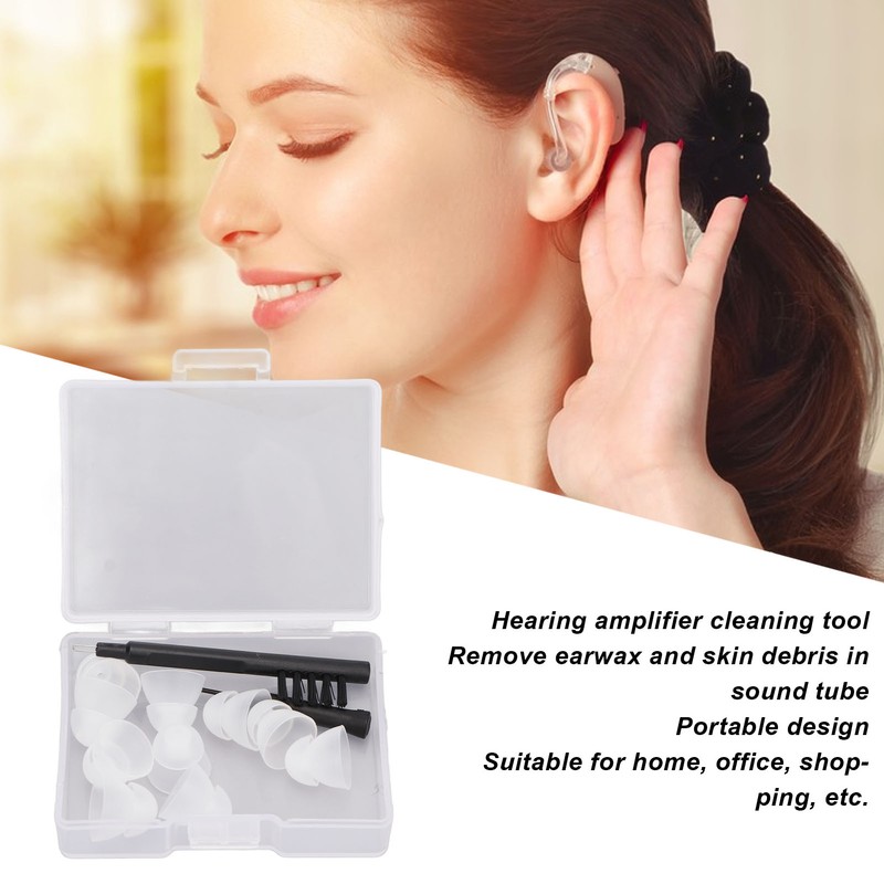 Silicone Hearing Amplifier Dome Earplug Set Professional Hearing Amplifier Cleaning