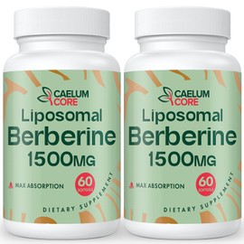 CaelumCore Liposomal Berberine HCL - Berberine 1500mg High Bioavailability, Berberines Supplement for Women and Men (2 Pack)