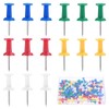 eROOSY 100 PCS Coloured Push Pins, Map Tacks Drawing Pins,