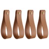 uxcell 4pcs Leather Curtain Rod Holder 1 x 4.7 Inches