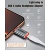 HOWJIM USB C to Light-ning Headphone Audio Adapter,PD60W Fast Charging