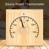 0~140℃ Wooden Thermometer Temperature Display for Sauna Room Wall Mounted