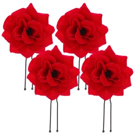 Artibetter Horquillas Rosa Roja Accesorios Para El Cabello 4 X Horquillas