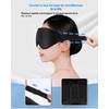 Schlafmaske aus Eisseide, 3D, schwarz, Schlafmaske für die Augen, lichtblockierend,