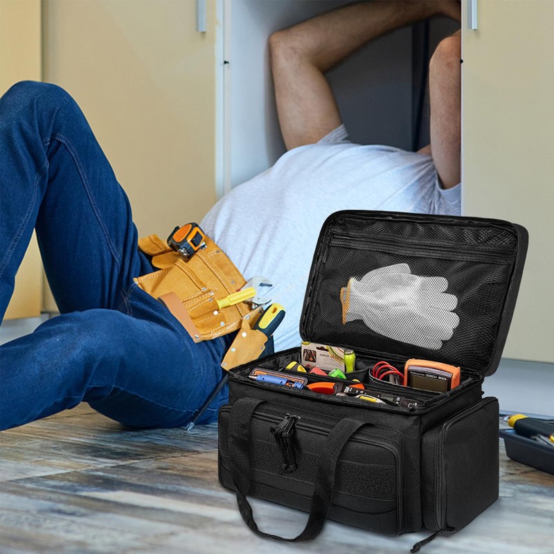 Tool Bag for Men, Tool Box Organiser with Anti-friction and
