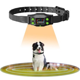 PETHEY GPS Invisible Dog Collar Fence,Wireless Electronic Dog Fence System, Chip Upgrade,Enhance and stabilize Signals,Suitable 15-110lbs Dogs, Radius from 25 to 999 Yards,Waterproof IPX7,Outdoor use