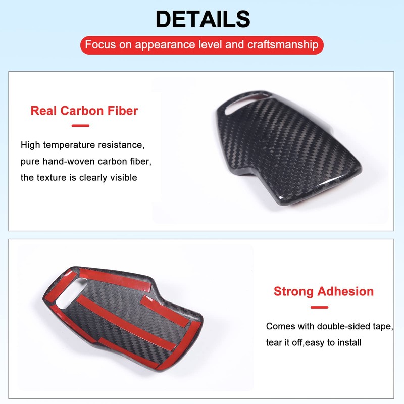 Daeiclru Real Carbon Fiber Gear Shift Knob Head Cover Compatible