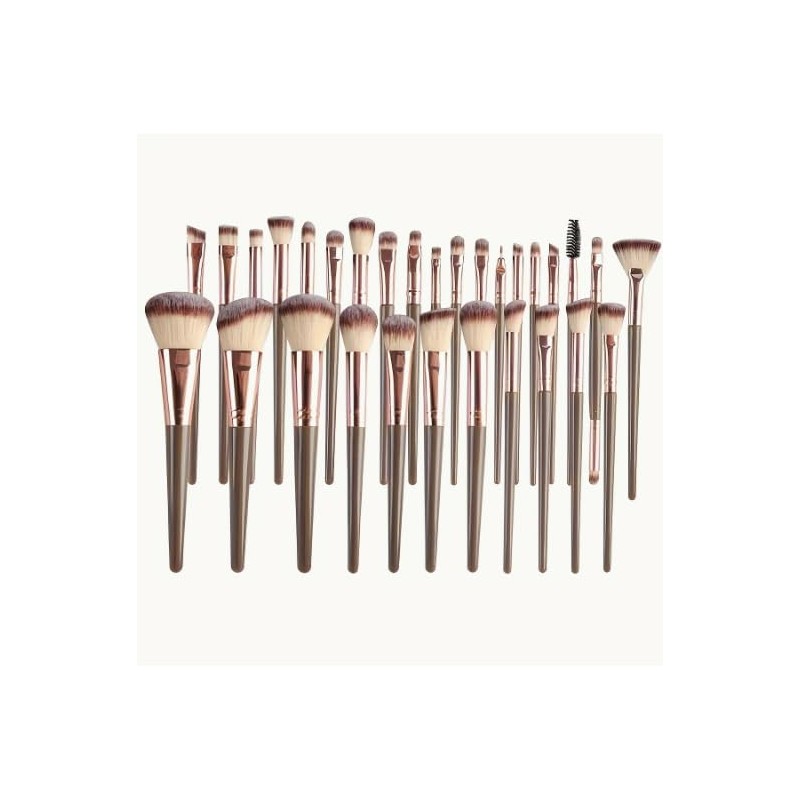30 Piece Professional Makeup Brushes Set with Travel Pouch Pink