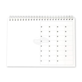 Maildor - Ref GB009O - White Calendar to Customise - 21.5 x 16cm, Space For Picture on Every Month, Suitable For Any Year - Decorate with Pens, Pencils