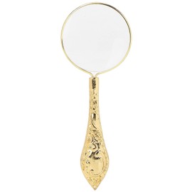 FILFEEL Lupa de Mano 5X, Lupa de Lectura, Lupa Clásica con Mango de Metal Vintage, Lupa Antigua (1,8 Pulgadas)