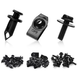 35pcs Engine Under Cover Splash Shield Guard Body Bolts Screws, Fender Bolts and Clips Body Clips Automotive Bumper Clips Extruded u-Nuts Kit for G35 G37 FX35 FX45 EX35
