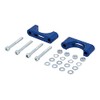 Set of CNC Mudguard Clamps Blue Anodised for Disc Brake