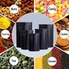 100pcs Mylar Bags Stand up,Resealable Bags Ziplock,Black Smell Proof Bag