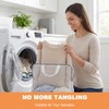 3Pcs Hanging Laundry Bags with S Hooks, 3 Different Size,