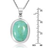 AeraVida Simply Elegant Oval Shaped Simulated Turquoise Inlay .925 Sterling