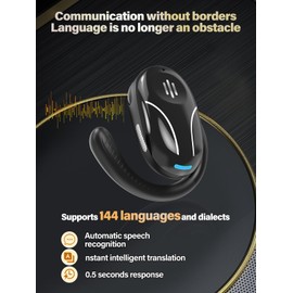 Ai Translation Earbuds Real Time, Audifonos Traductores Ingls Espaol,144 Languages & Dialects, Ultra-Fast Response, Supports Offline Translation, for Travel, Business, and Learning