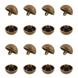 PH PandaHall About 20 Pcs 20mm Antique Bronze Alloy Sewing Buttons 1.5mm Small Hole Half Round Shank Blazer Buttons Woolen Coats Buttons for Sewing Coats Suits Blazers