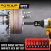 8 PCS 1/2 Inch Drive Allen Impact Socket Set, Metric