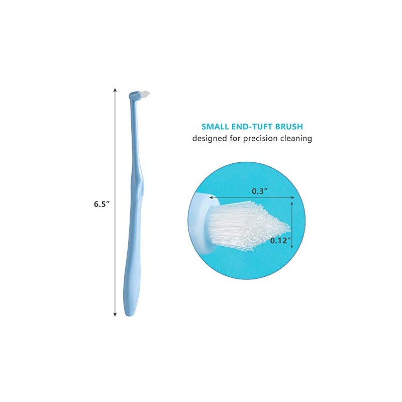LOVEWEE Cepillo de dientes cónico End-Tuft, 6 piezas de cepillo