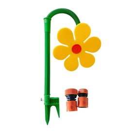 Namvo Crazy Daisy Sprinkler, Dancing Daisy Flower Sprinkler, 360 Degree Rotation Sprayer, White Plastic Rotary Sprinkler