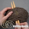 ZORRA 4PCS Knitting Needles Set, Handmade Crochet Spiral Cable Needle,