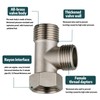 Pack of 2 3-Way Valve, Angle Valve, 3/8 1/2 Inch