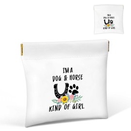 Funny Cosmetic Bag with Mirror Small Makeup Bag for Purse, Portable Cosmetic Pouch Travel Toiletry Bag Organizer, Friendship Gifts for Women, Birthday Gifts for Best Friends Women Sister Her, 18