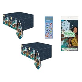 Raya and The Last Dragon Birthday Party Supplies Decoration Bundle Pack Includes 2 Plastic Table Covers