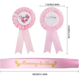 Decoración Para Baby Shower, kit Combinado De Insignia De Hojalata "Mom to Be" "Daddy to Be", Regalo Para Fiesta De Embarazada, Regalos De Fiesta De Revelación De Género Del Bebé
