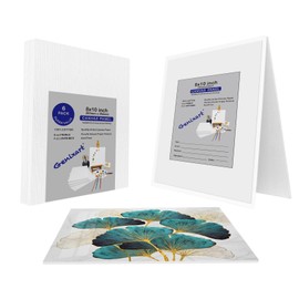 Genixart White Blank Canvas Panels, Primed Professional Artist Canvases Boards for Acrylics & Oils Painting (8"x10", 6Pack)