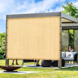 Artpuch Outdoor Pergola Shade Cover 13x15 FT Sun Shade Cloth with Grommets Wheat Commercial Grade Patio Privacy Screen Shade Canopy (Customized Available) GN05