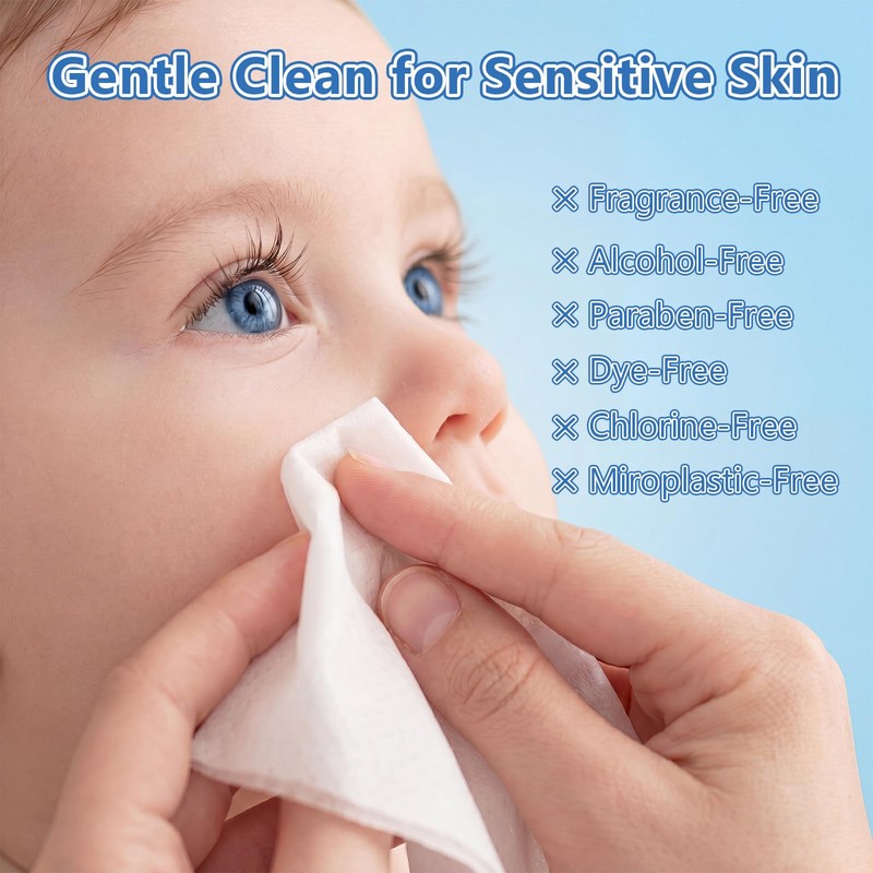 Dansib 240 Pcs Travel Wipes 24 Pack 100% Water Wet