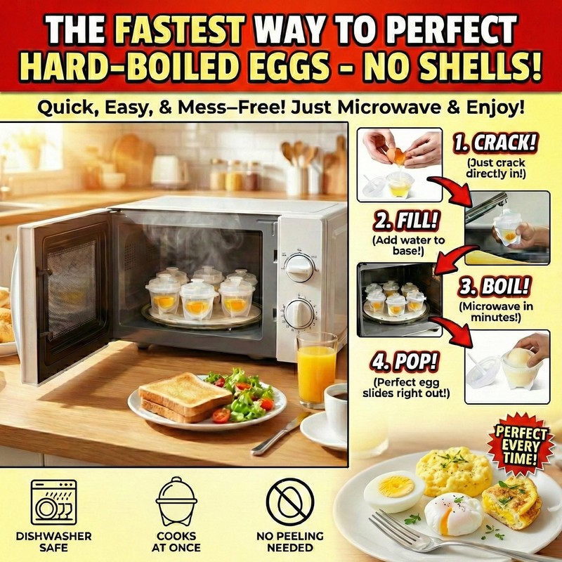Innodoris Microwave Egg Cooker (2 Pack), Rapid Hard Boiled Egg