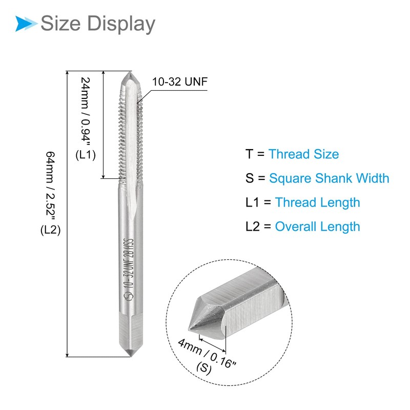 CoCud Thread Milling Taps, 10#-32 UNF Thread 2B, High Speed