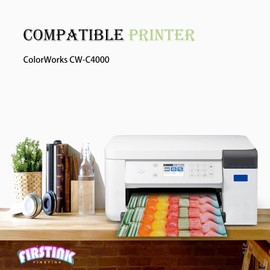 FIRSTINK FIRSTINK SJIC41P Matte Black Ink Cartridge C13T52L520 SJIC41P-MK Ink Remanufacture Compatible for ColorWorks CW-C4000 Color Inkjet Matte Label Printer (Matte)