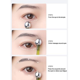 Pack of 2 Eye Cream Applicator, Eye Cream Dispenser, Zinc Alloy Roller, Massager, Cream Dispenser, Applicator for Care