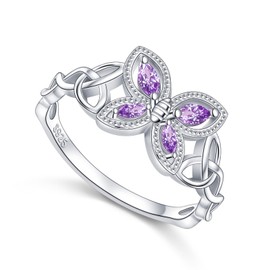 JZMSJF S925 Sterling Silver Celtic Knot Butterfly Ring Dainty Jewelry Gifts for Women Mother's Day (7)