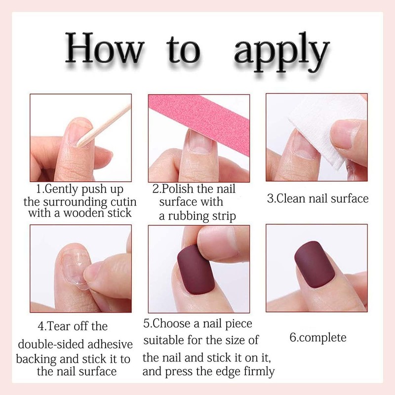 False Nails Summer 24Pcs Short Square Press on Nails with