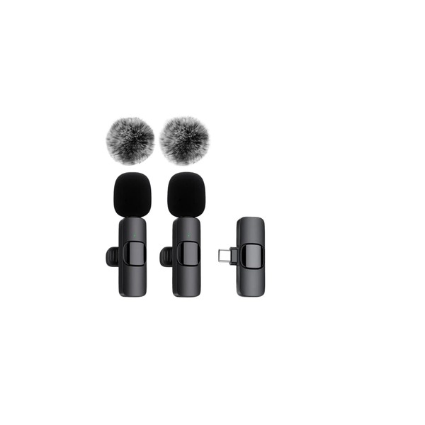 SAVAZ® Professionelles kabelloses Ansteckmikrofon mit USB-C-Anschluss mit 360°-Soundaufnahme für Videoaufnahme,