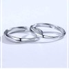 Rockyu 925 Silver Matching Ring, Pink Gold, Silver, Mobius Design,
