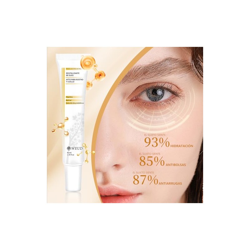 WEUD Contorno de Ojos con Retinal, Péptidos y Probióticos, Crema