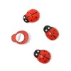 Honbay 100PCS 10x13mm Flatback Self Adhesive Tiny Wooden Ladybug Embellishments