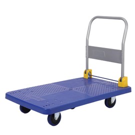 YardYonder Platform Trucks Cart 2000LBS, Foldable Steel Hand Push Cart Dolly with 4" Rubber Wheels, Heavy Duty Flat Cart 48" x 24" for Loading and Moving, Home Office Warehouse