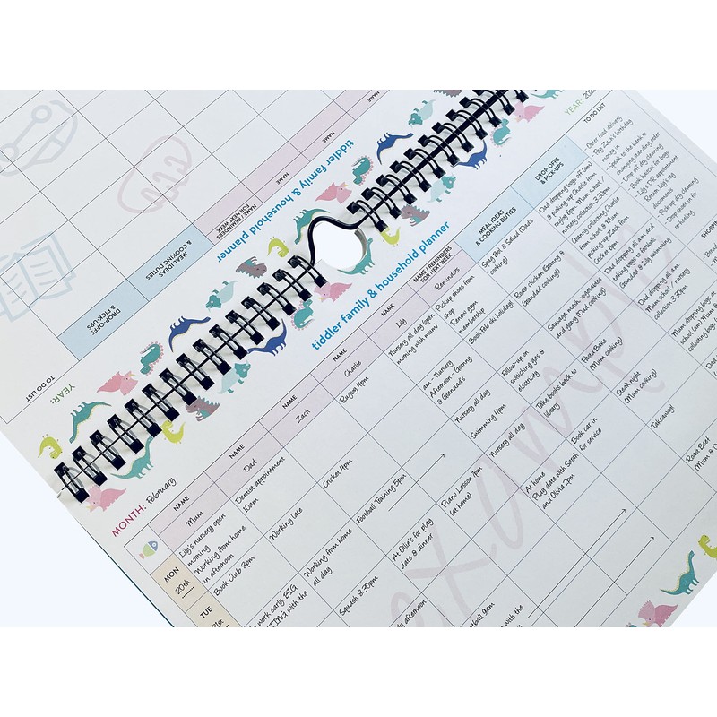 tiddler family & household planner | Undated Weekly Family Organiser/Planner