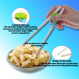 Flechaco adult training chopsticks, easy-to-use youth training chopsticks, reusable beginner training chopsticks set to learn chopsticks, 4 pairs