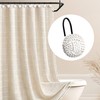 Sunlit Boho Knots Shower Curtain Hooks, Home Decorative White Shower