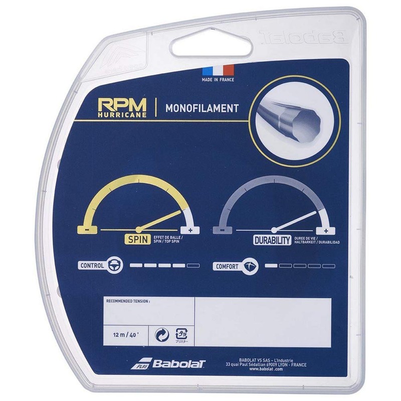 Babolat 241141 Tennis String RPM HURRICANE RPM Hurricane 12m Single