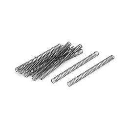 TA-VIGOR 10Pcs Extended Compressed Spring, 3mm OD,0.4mm Wire Size,40mm Length Durable Stainless Steel Small Dual Hook Tension Spring for Furniture Screen Doors Repair Projects